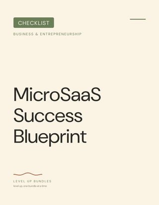 MicroSaaS Success Blueprint - Checklist