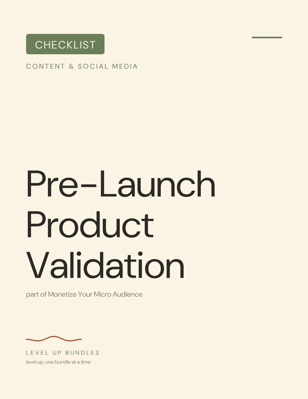 Pre-Launch Product Validation