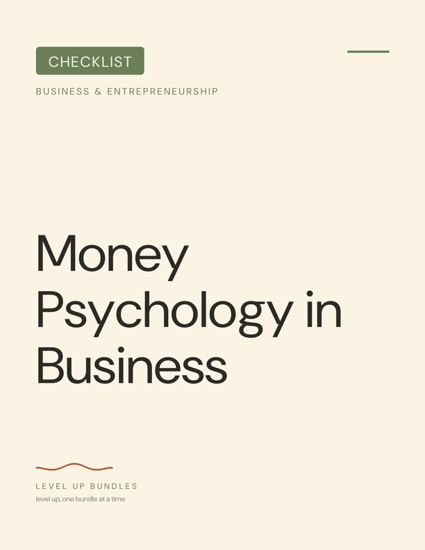 Money Psychology in Business - Checklist