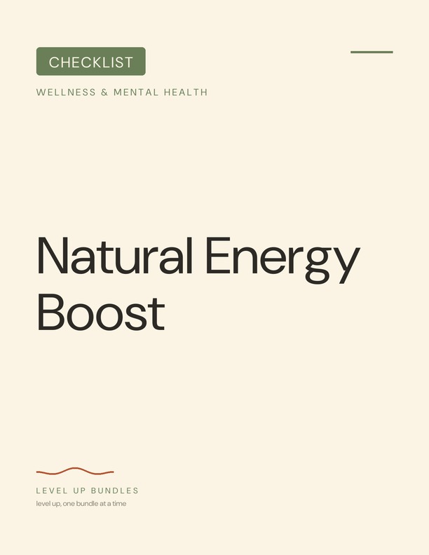 Natural Energy Boost - Checklist
