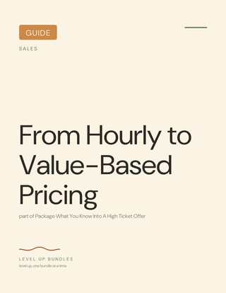 From Hourly to Value-Based Pricing