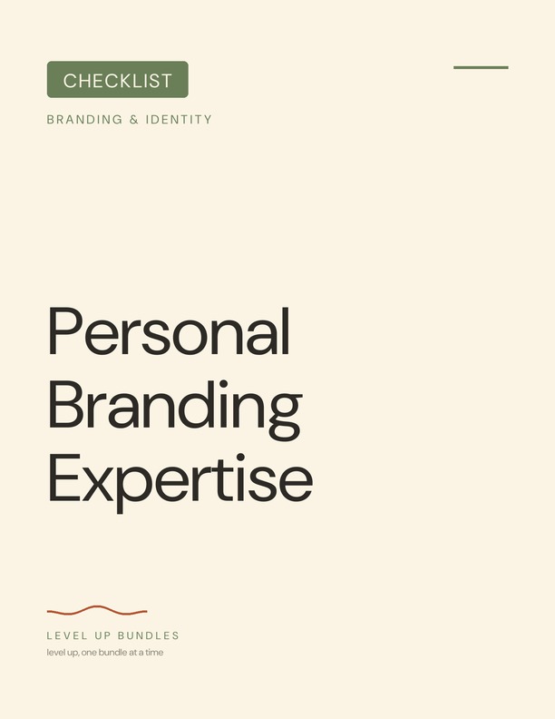 Personal Branding Expertise - Checklist