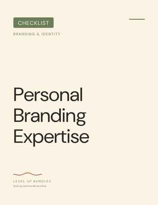 Personal Branding Expertise - Checklist