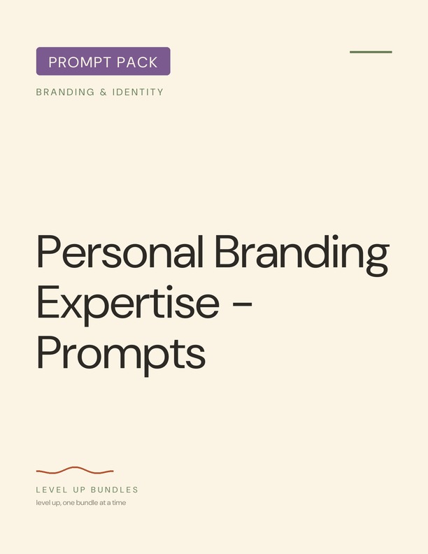 Personal Branding Expertise - Prompts