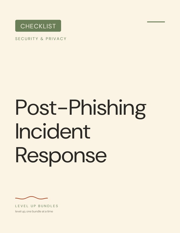 Post-Phishing Incident Response
