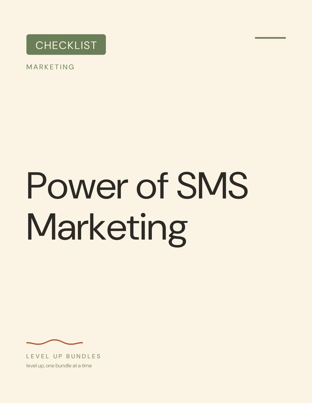 Power of SMS Marketing - Checklist