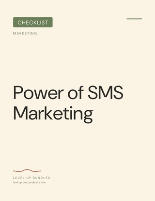 Power of SMS Marketing - Checklist