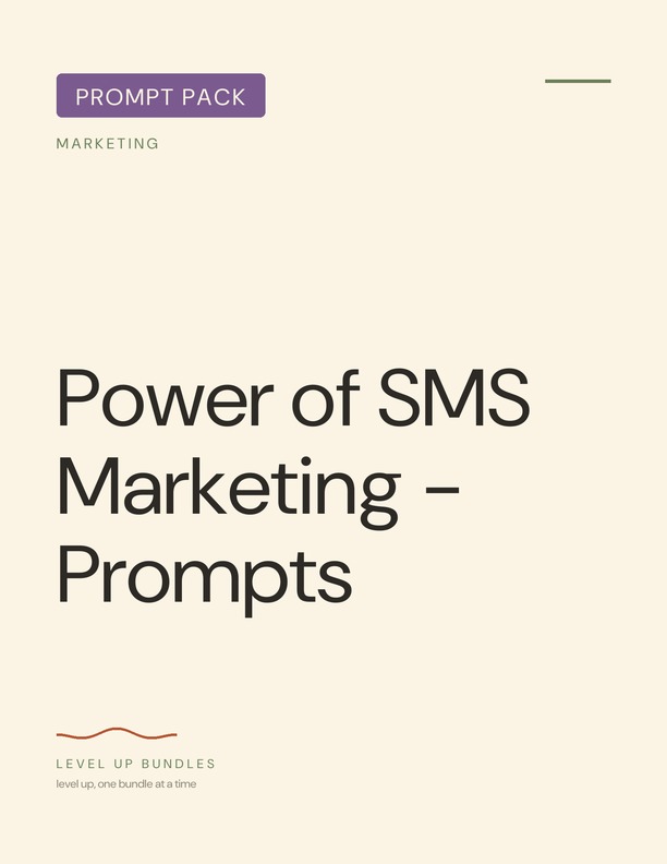 Power of SMS Marketing - Prompts