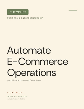 Automate E-Commerce Operations