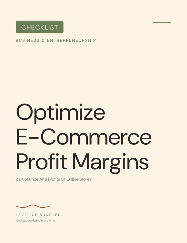 Optimize E-Commerce Profit Margins