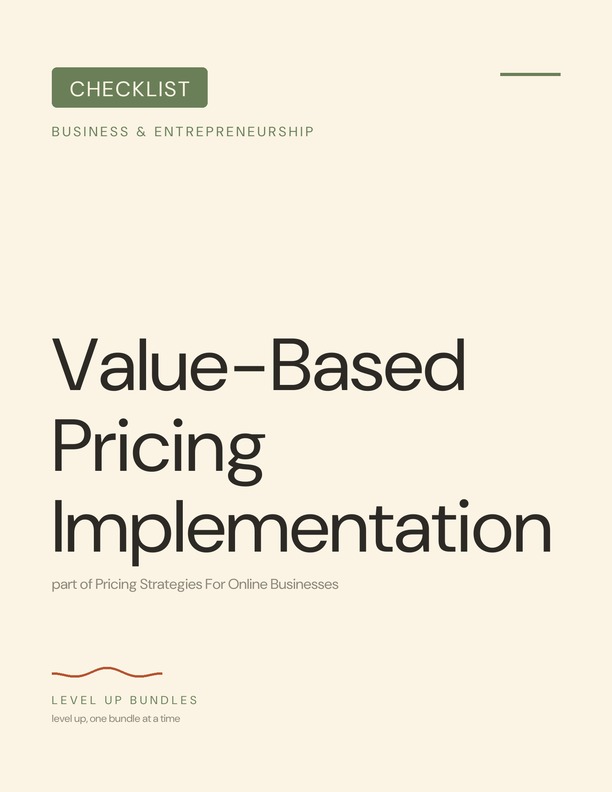 Value-Based Pricing Implementation
