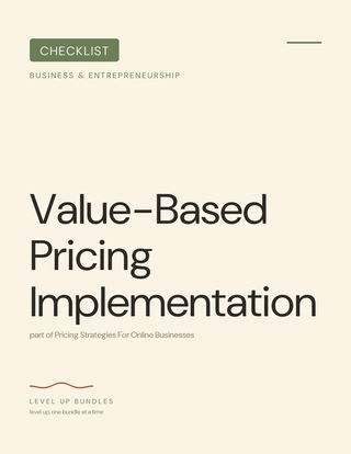 Value-Based Pricing Implementation