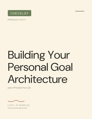 Building Your Personal Goal Architecture
