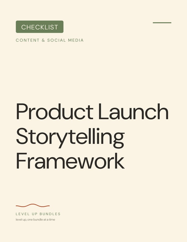 Product Launch Storytelling Framework