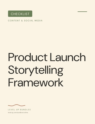 Product Launch Storytelling Framework