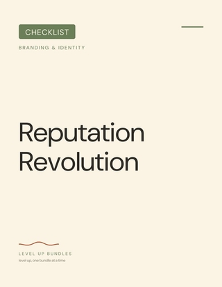 Reputation Revolution - Checklist