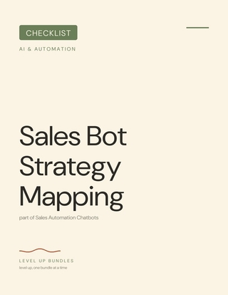 Sales Bot Strategy Mapping