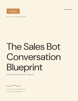 The Sales Bot Conversation Blueprint