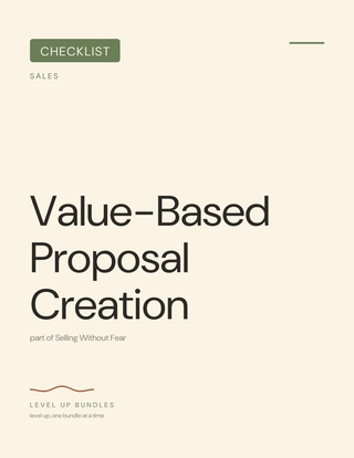 Value-Based Proposal Creation