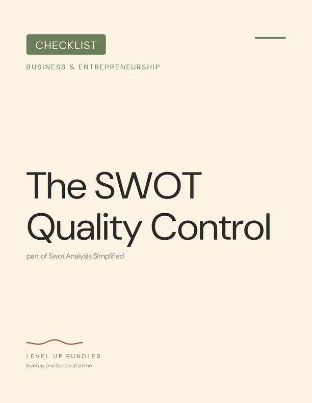 The SWOT Quality Control