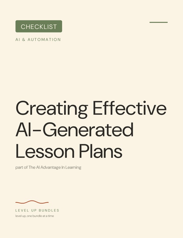 Creating Effective AI-Generated Lesson Plans