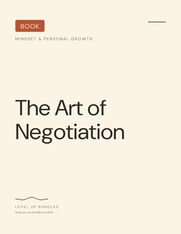 The Art of Negotiation