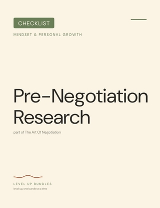 Pre-Negotiation Research