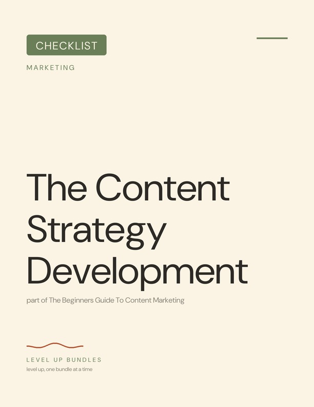 The Content Strategy Development