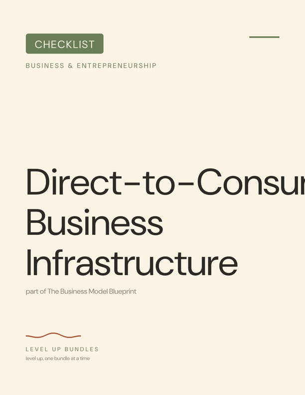 Direct-to-Consumer Business Infrastructure