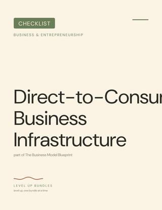 Direct-to-Consumer Business Infrastructure