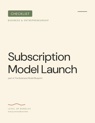 Subscription Model Launch