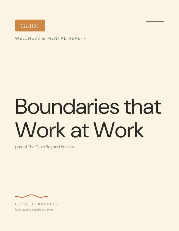 Boundaries that Work at Work