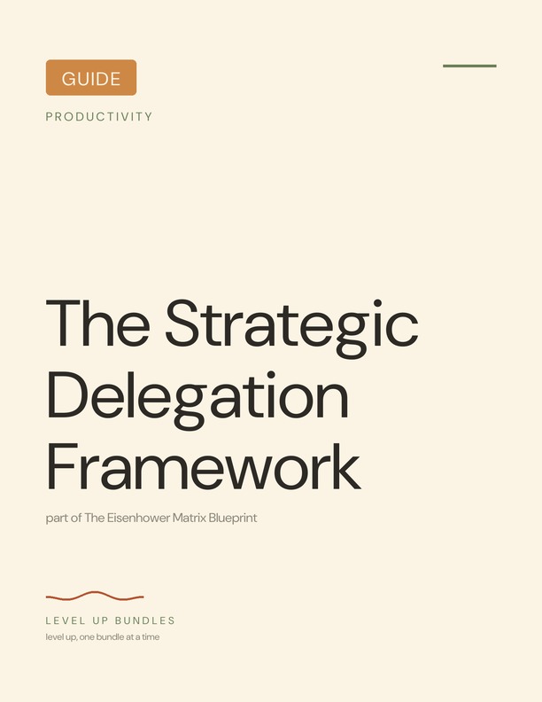 The Strategic Delegation Framework