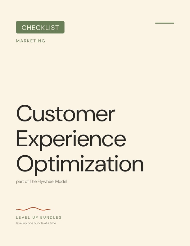 Customer Experience Optimization