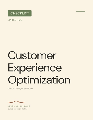 Customer Experience Optimization