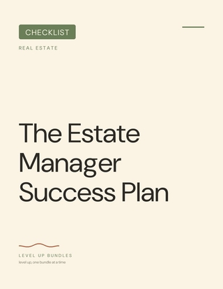 The Estate Manager Success Plan