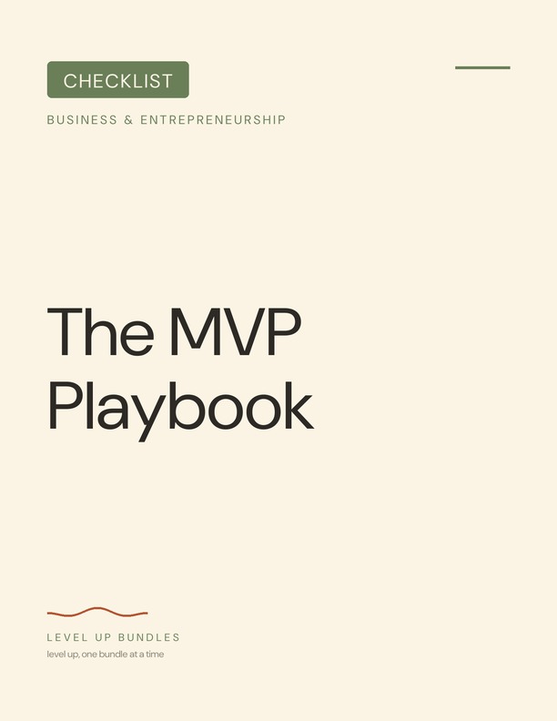 The MVP Playbook - Checklist