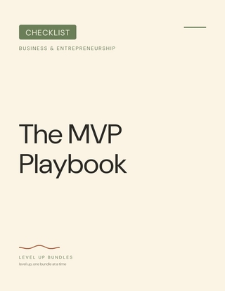 The MVP Playbook - Checklist