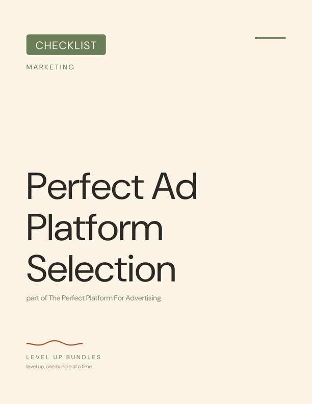 Perfect Ad Platform Selection
