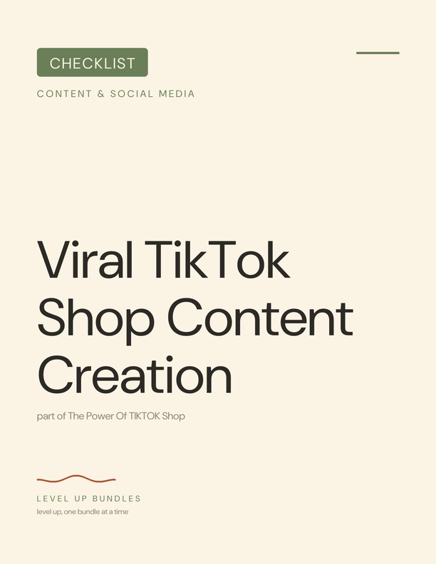 Viral TikTok Shop Content Creation