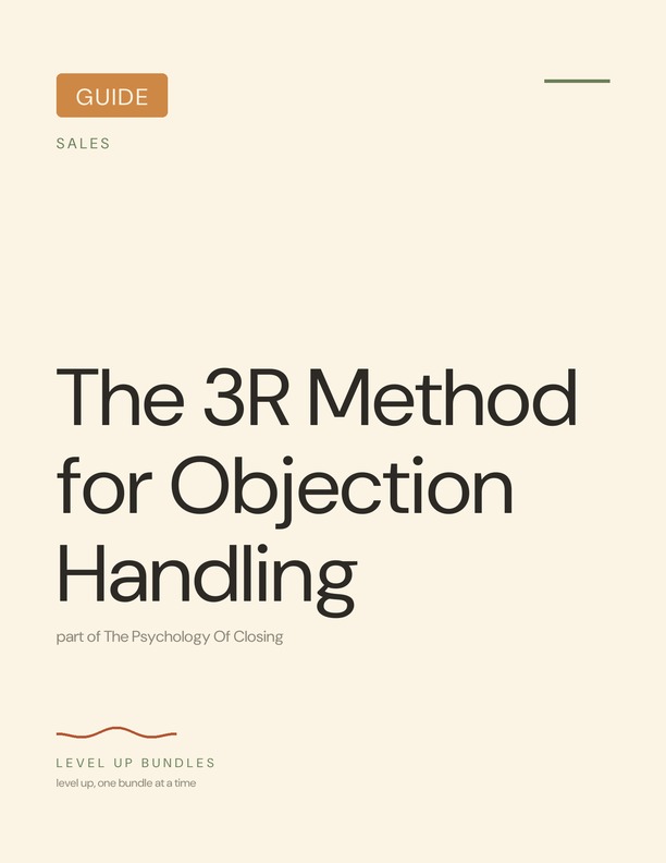 The 3R Method for Objection Handling