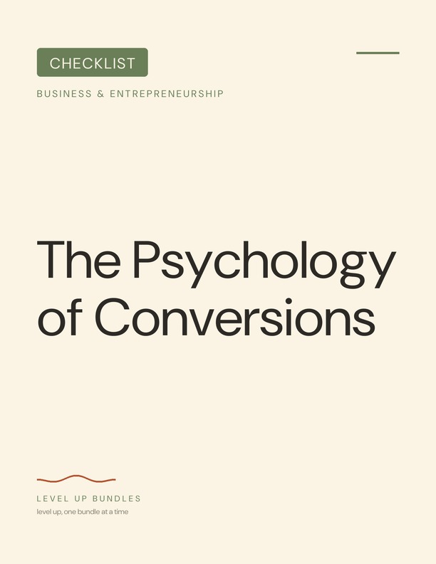 The Psychology of Conversions - Checklist