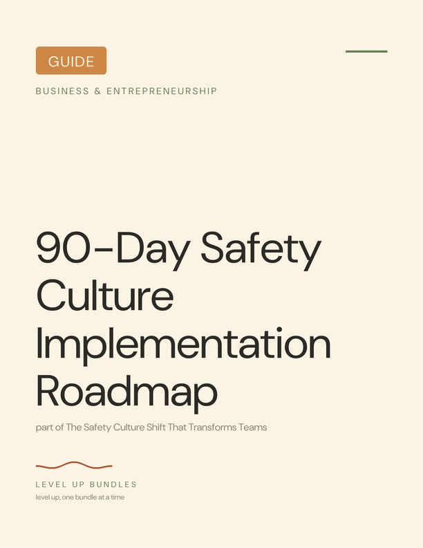 90-Day Safety Culture Implementation Roadmap
