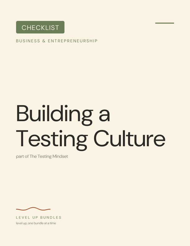 Building a Testing Culture