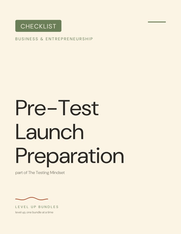 Pre-Test Launch Preparation