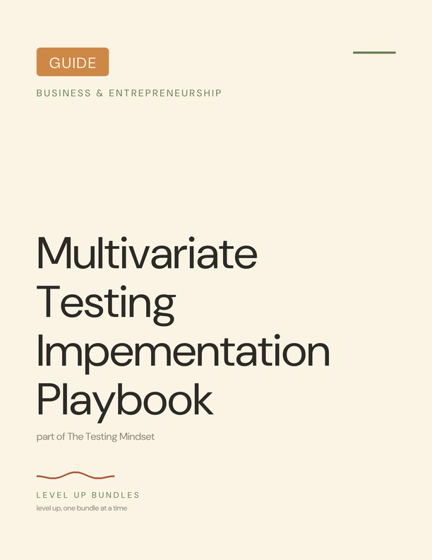 Multivariate Testing Implementation Playbook
