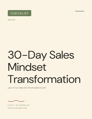 30-Day Sales Mindset Transformation
