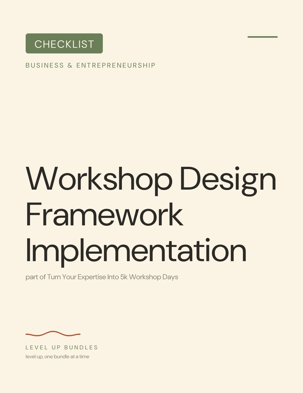 Workshop Design Framework Implementation