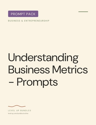Understanding Business Metrics - Prompts