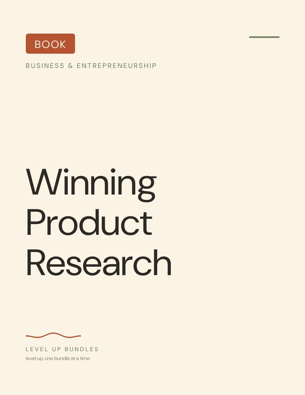 Winning Product Research - Ebook